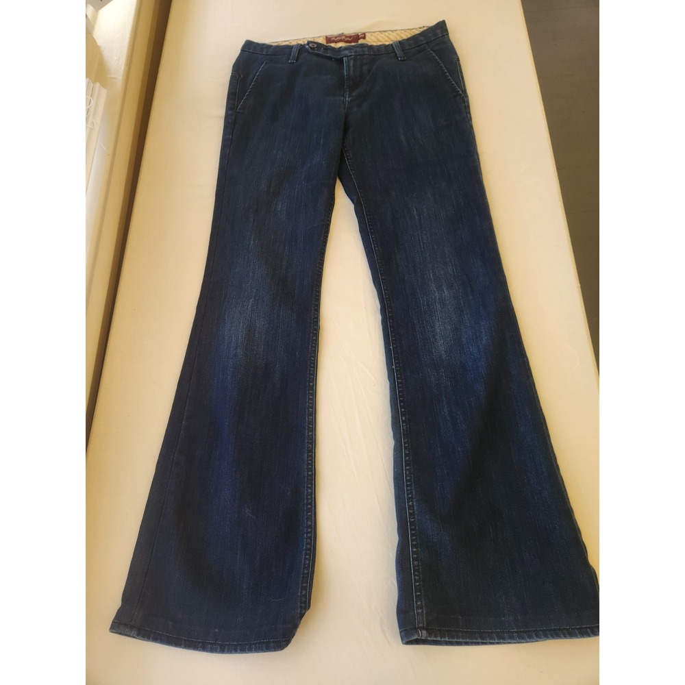 Raven Denim Womens 29 Mackenzie Koop Indigo Bootcut Jeans Mid Rise Stretch